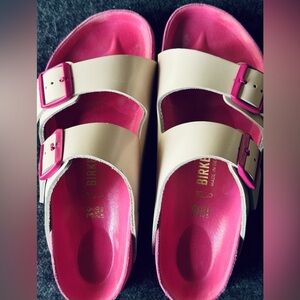 Birkenstock EXQ Rose Pink Leather Arizona